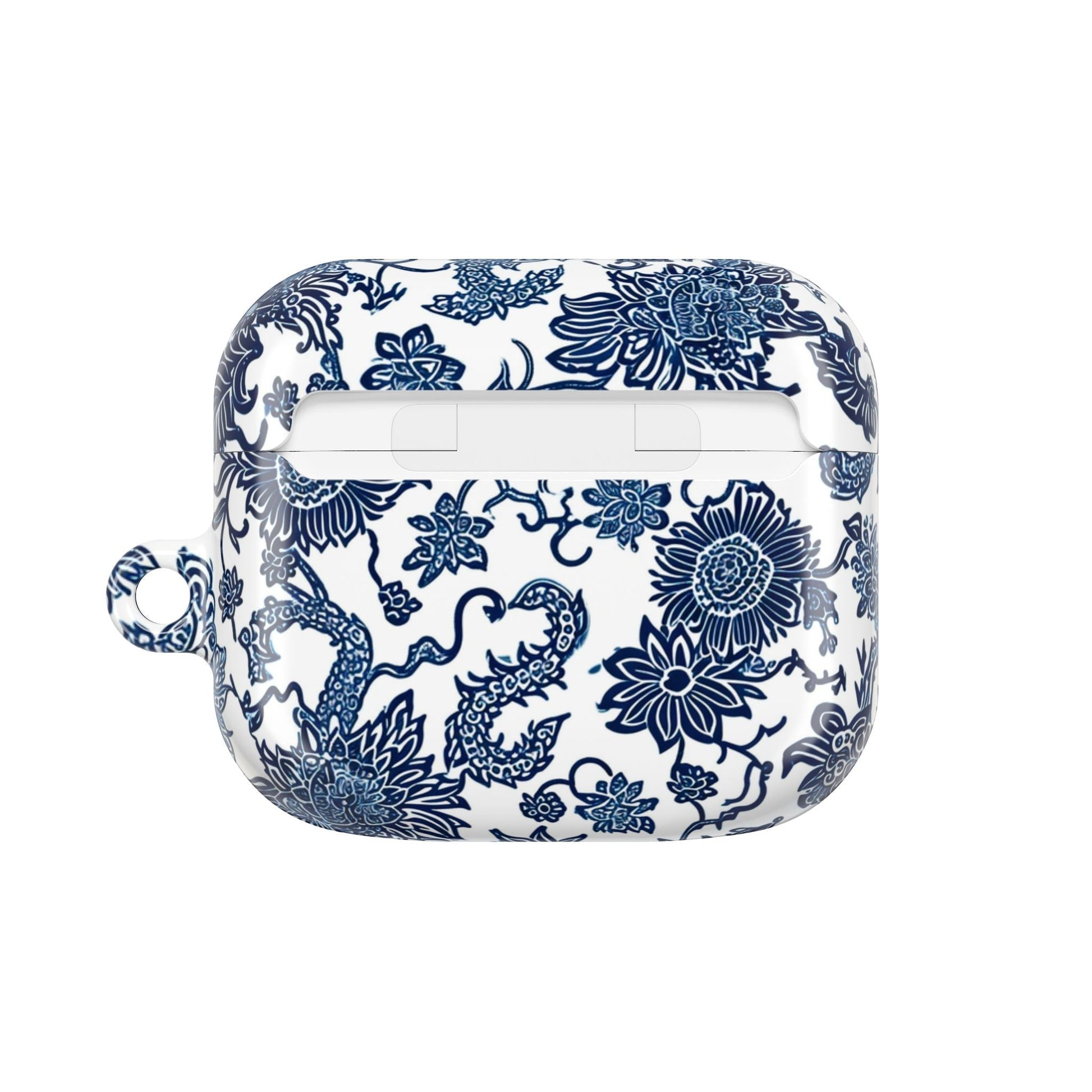 Blue Porcelain Floral AirPod Case — Classic Chinese - Inspired Ceramic Pattern - DIGITAL X