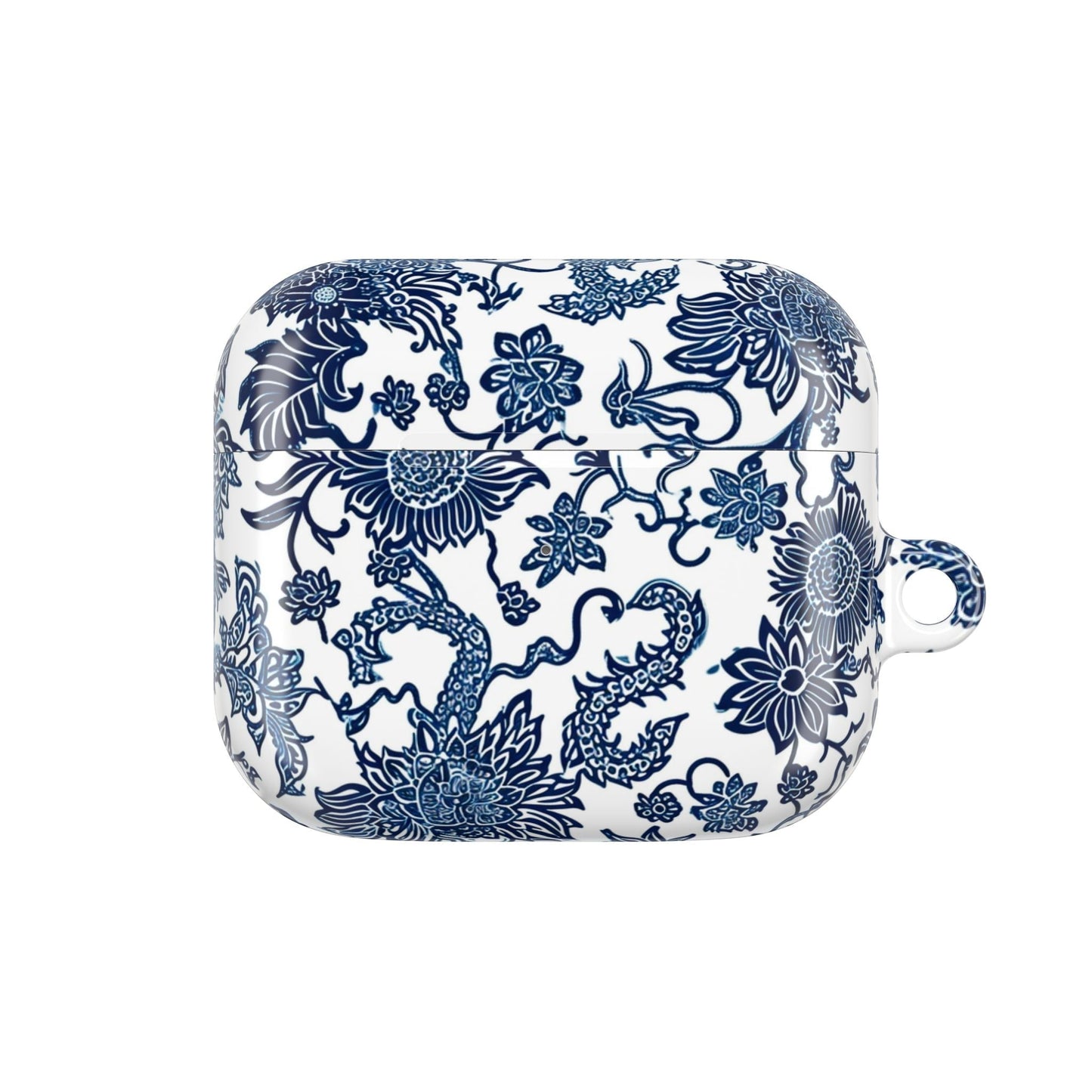 Blue Porcelain Floral AirPod Case — Classic Chinese - Inspired Ceramic Pattern - DIGITAL X