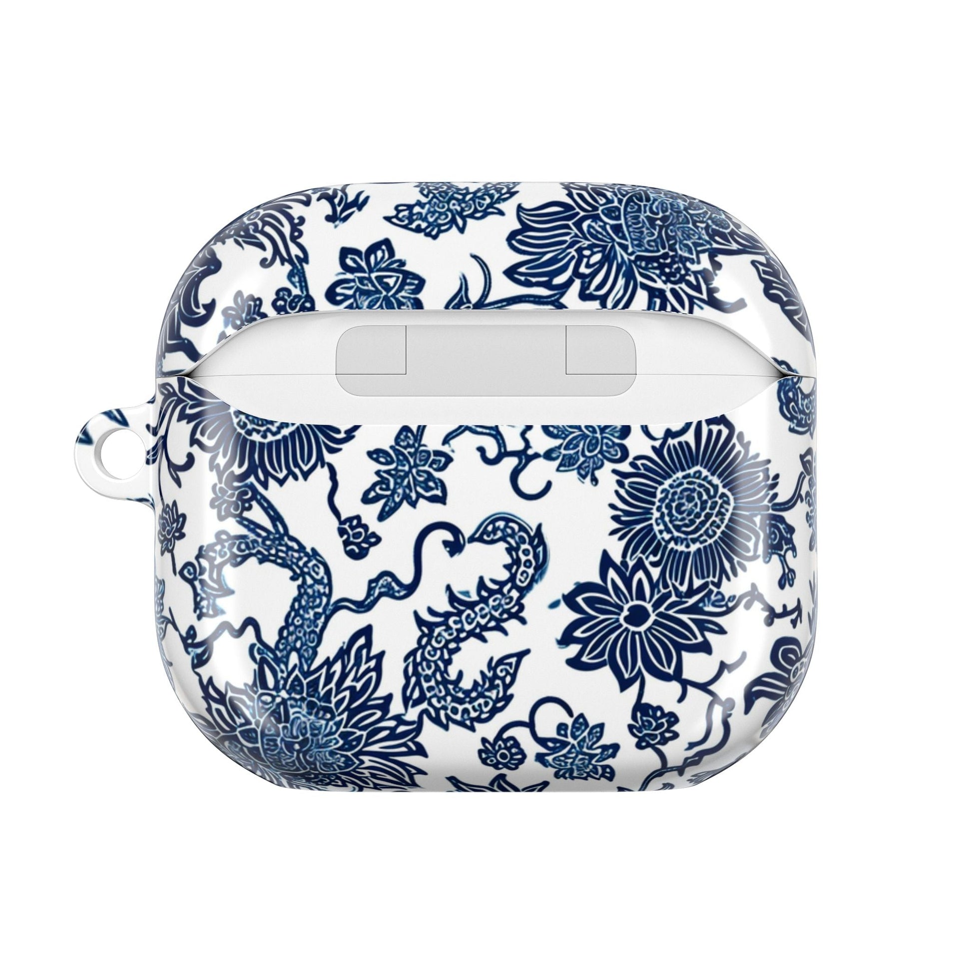 Blue Porcelain Floral AirPod Case — Classic Chinese - Inspired Ceramic Pattern - DIGITAL X