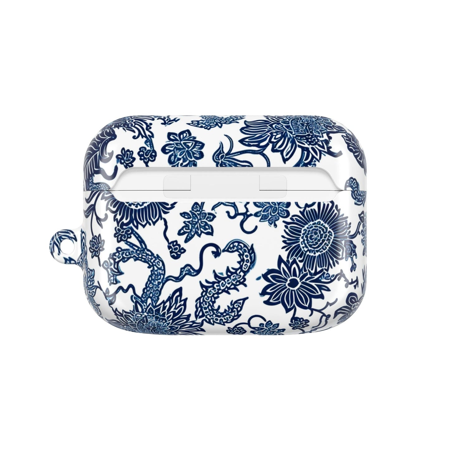 Blue Porcelain Floral AirPod Case — Classic Chinese - Inspired Ceramic Pattern - DIGITAL X