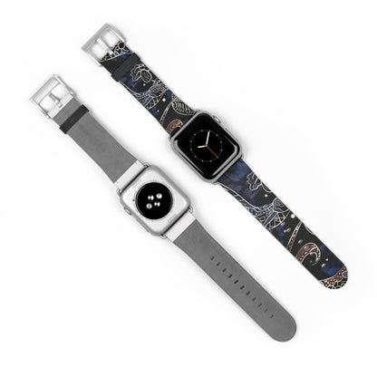 Celestial Floral Watch Band – Night Sky Garden Apple Watch Strap - DIGITAL X