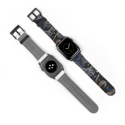 Celestial Floral Watch Band – Night Sky Garden Apple Watch Strap - DIGITAL X