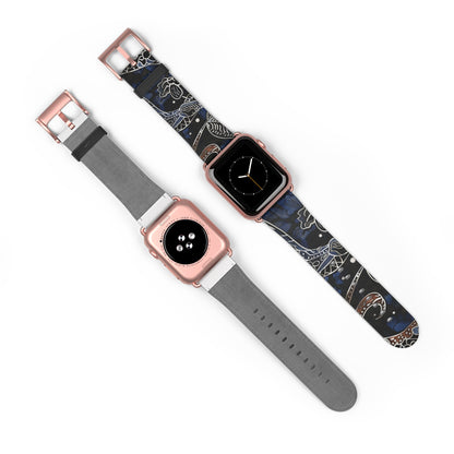 Celestial Floral Watch Band – Night Sky Garden Apple Watch Strap - DIGITAL X