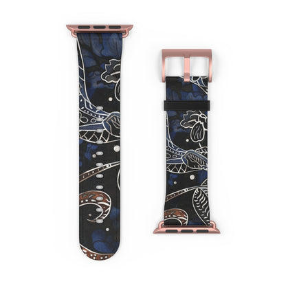 Celestial Floral Watch Band – Night Sky Garden Apple Watch Strap - DIGITAL X