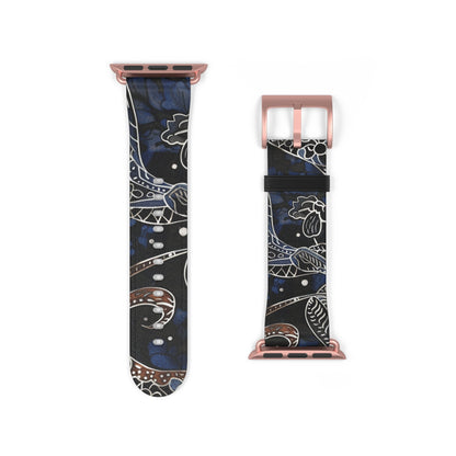 Celestial Floral Watch Band – Night Sky Garden Apple Watch Strap - DIGITAL X