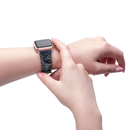 Celestial Floral Watch Band – Night Sky Garden Apple Watch Strap - DIGITAL X