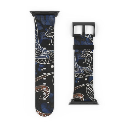 Celestial Floral Watch Band – Night Sky Garden Apple Watch Strap - DIGITAL X