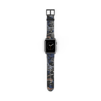 Celestial Floral Watch Band – Night Sky Garden Apple Watch Strap - DIGITAL X