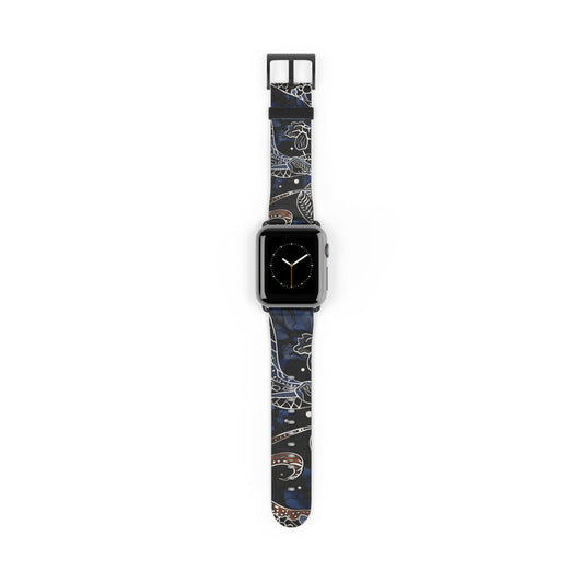 Celestial Floral Watch Band – Night Sky Garden Apple Watch Strap - DIGITAL X