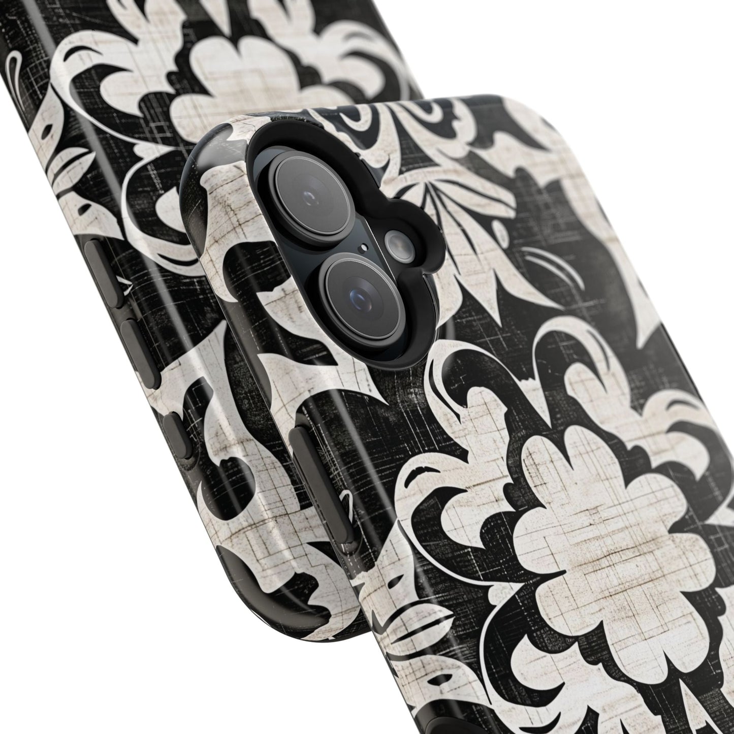 Damask Black & White Magnetic Impact Phone Case - DIGITAL X