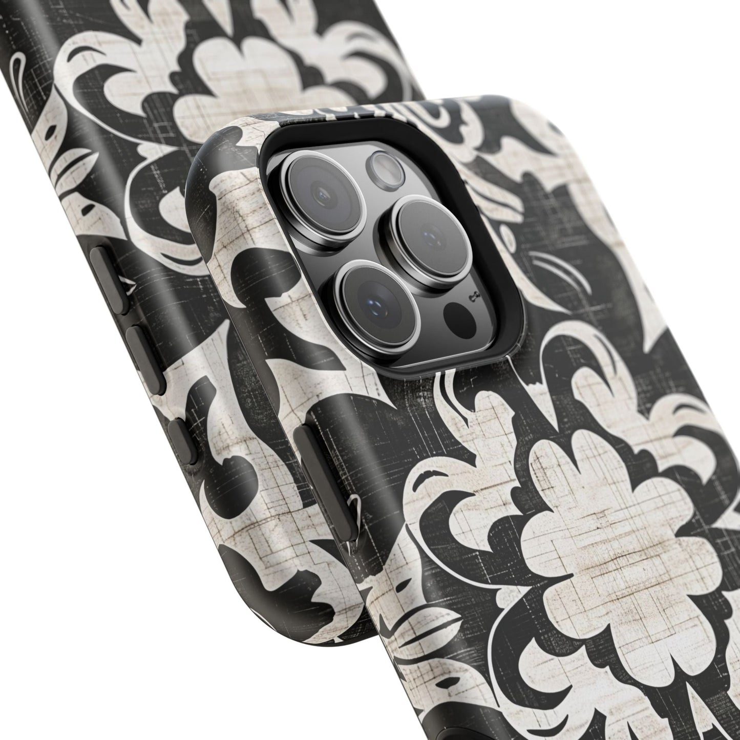 Damask Black & White Magnetic Impact Phone Case - DIGITAL X