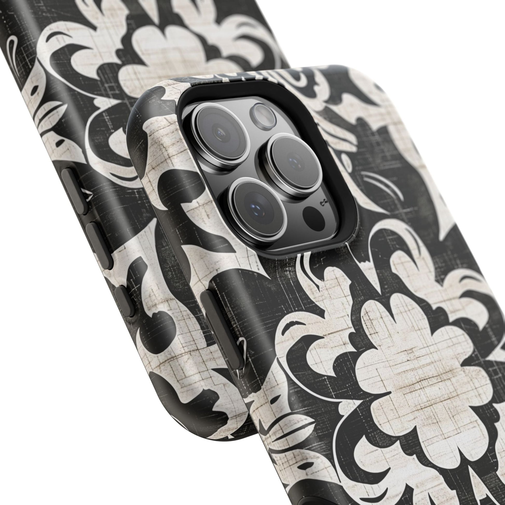 Damask Black & White Magnetic Impact Phone Case - DIGITAL X
