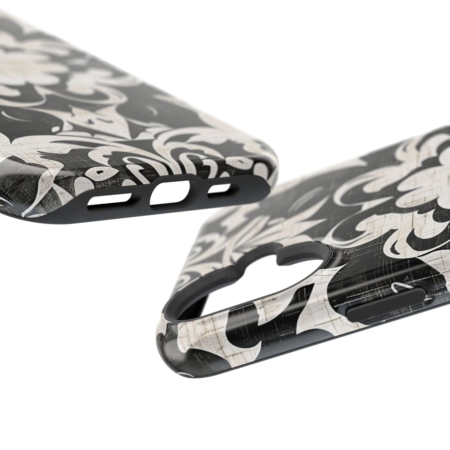Damask Black & White Magnetic Impact Phone Case - DIGITAL X