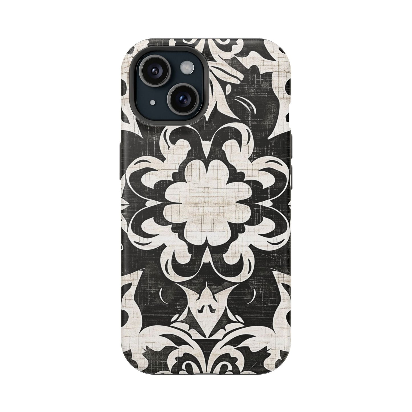 Damask Black & White Magnetic Impact Phone Case - DIGITAL X