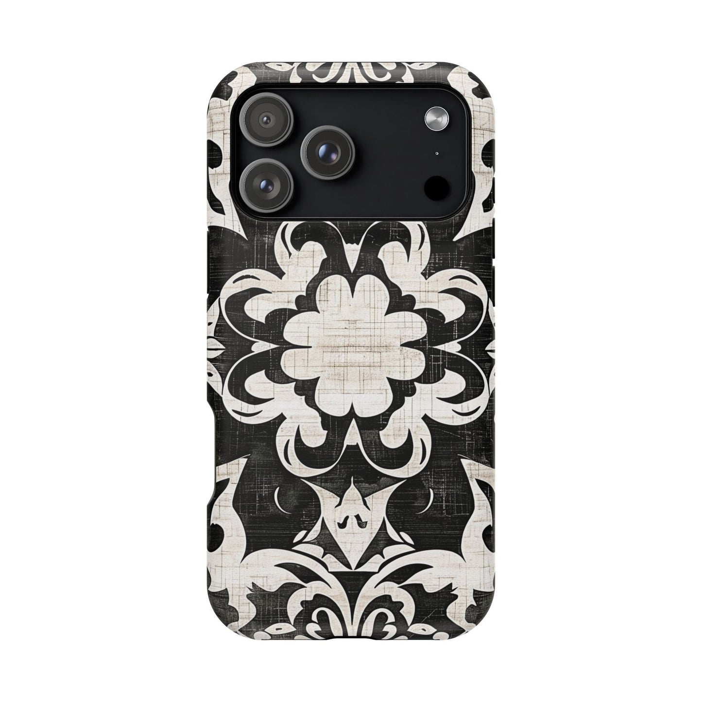Damask Black & White Magnetic Impact Phone Case - DIGITAL X