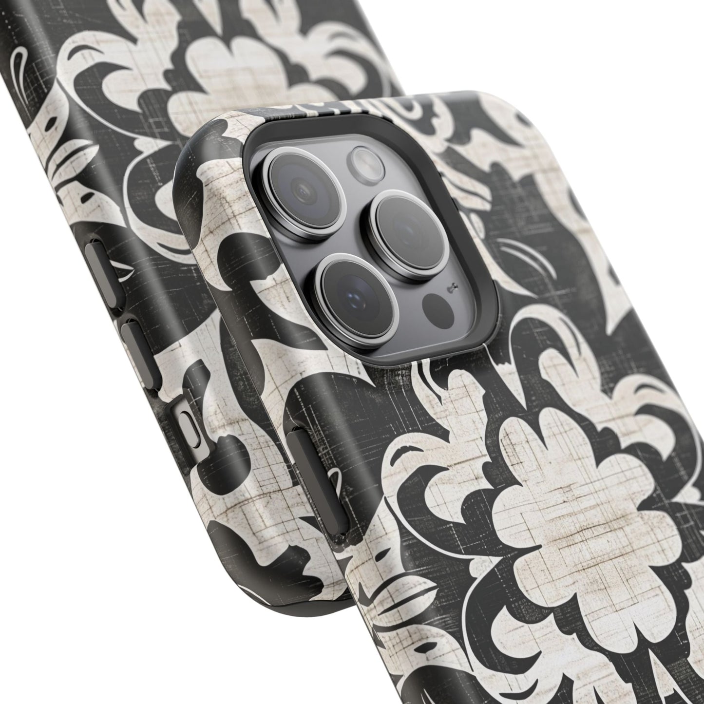 Damask Black & White Magnetic Impact Phone Case - DIGITAL X