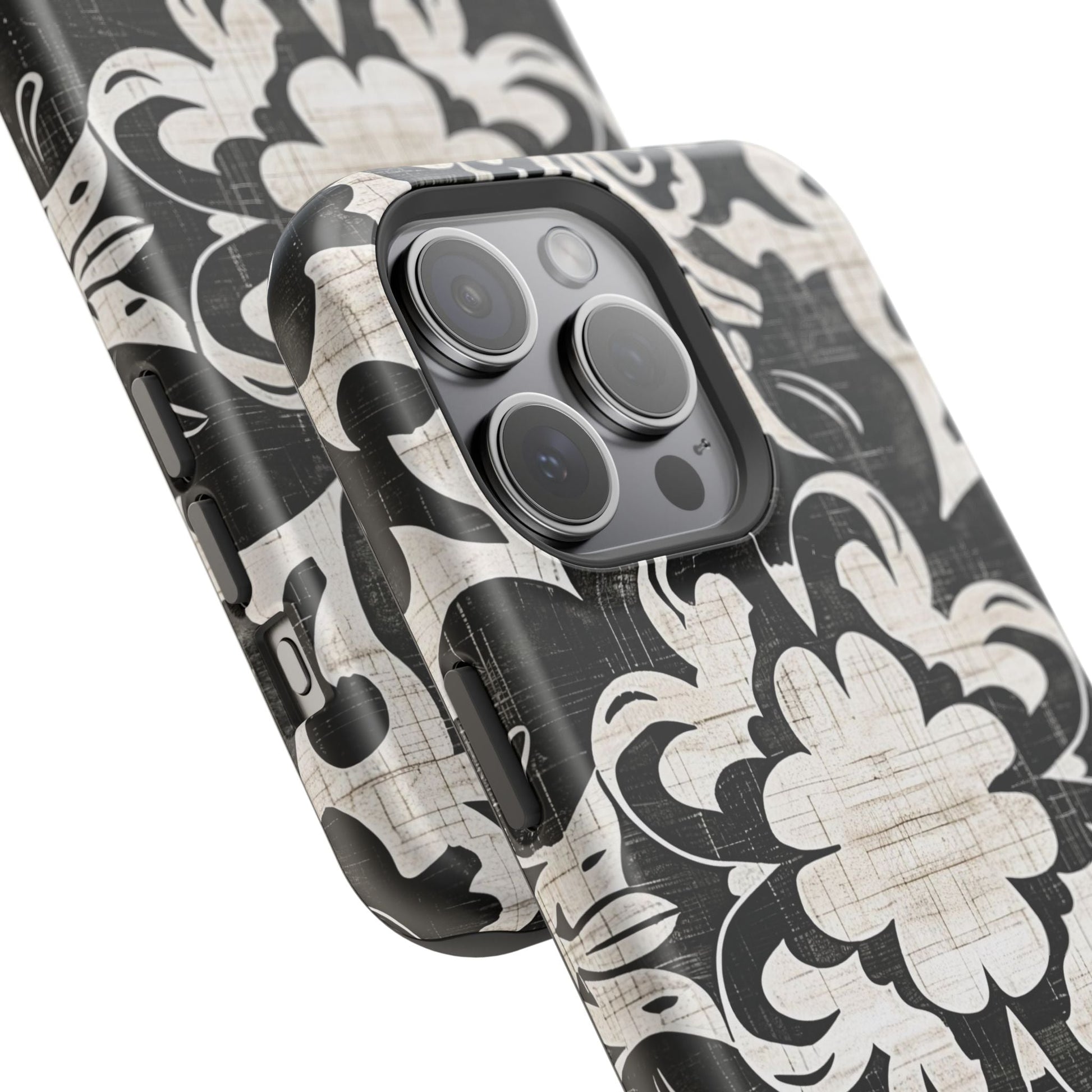 Damask Black & White Magnetic Impact Phone Case - DIGITAL X