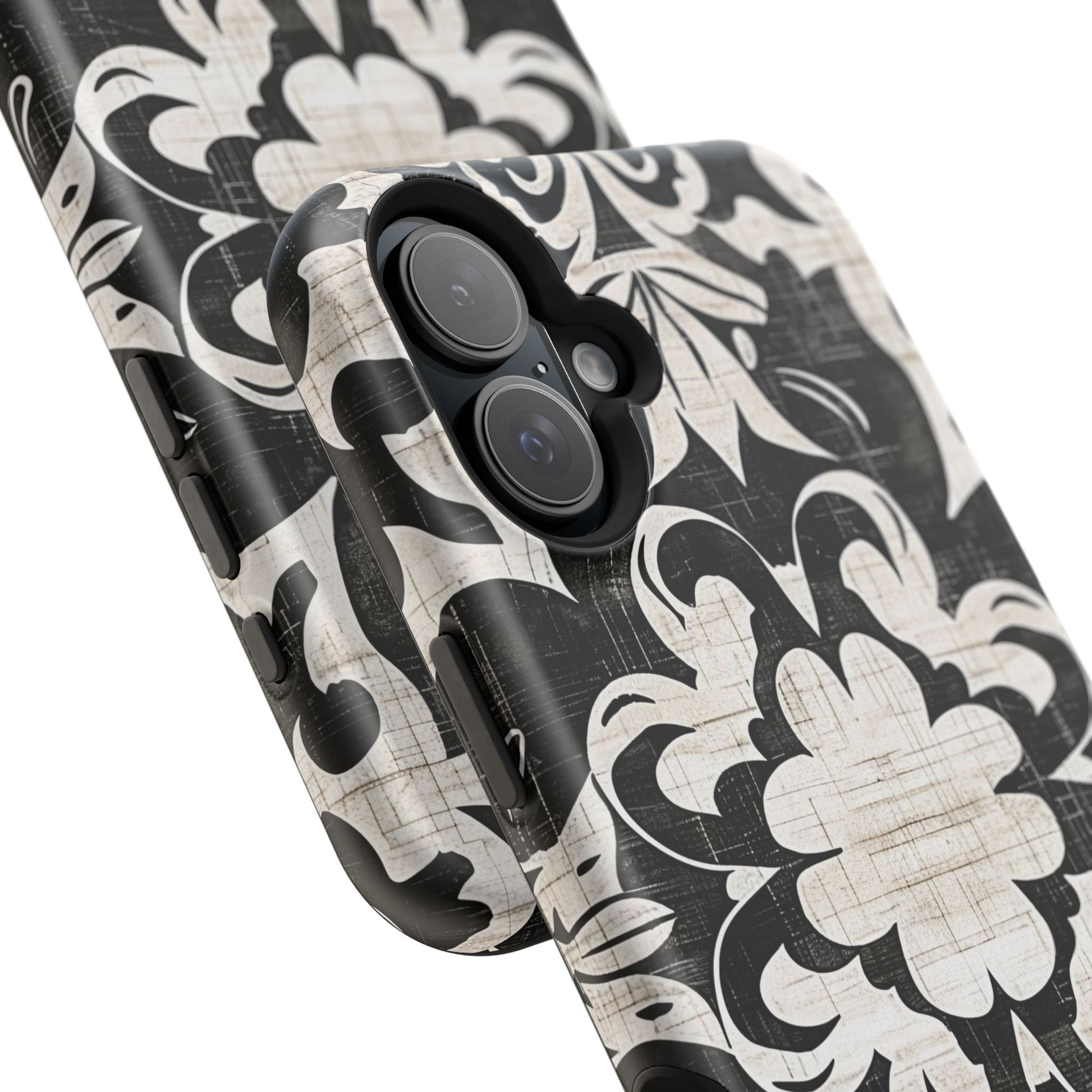 Damask Black & White Magnetic Impact Phone Case - DIGITAL X