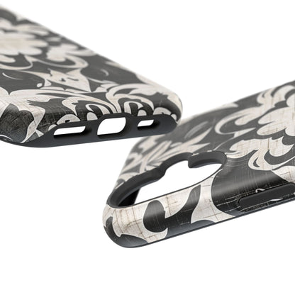 Damask Black & White Magnetic Impact Phone Case - DIGITAL X