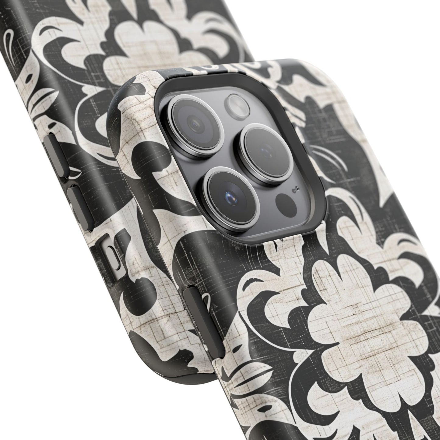 Damask Black & White Magnetic Impact Phone Case - DIGITAL X