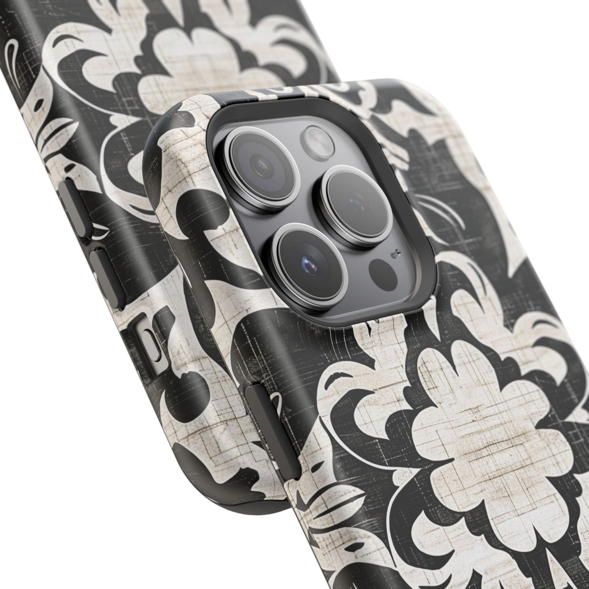 Damask Black & White Magnetic Impact Phone Case - DIGITAL X