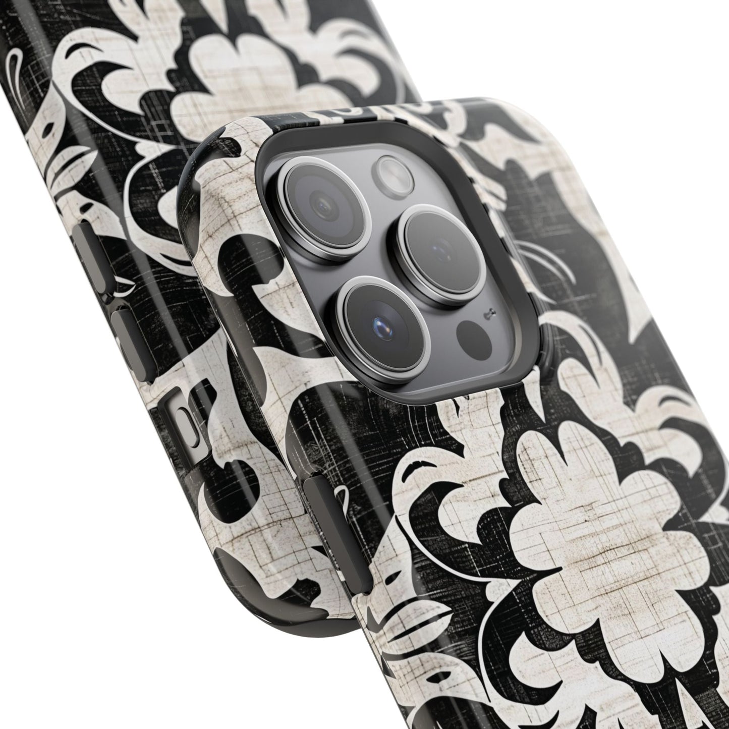 Damask Black & White Magnetic Impact Phone Case - DIGITAL X