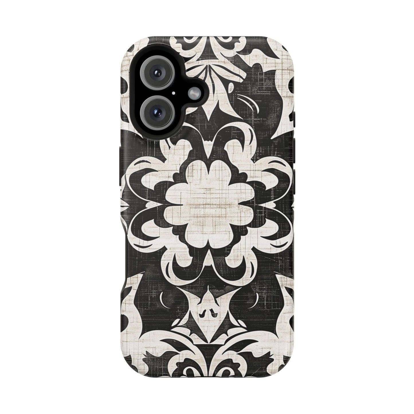 Damask Black & White Magnetic Impact Phone Case - DIGITAL X