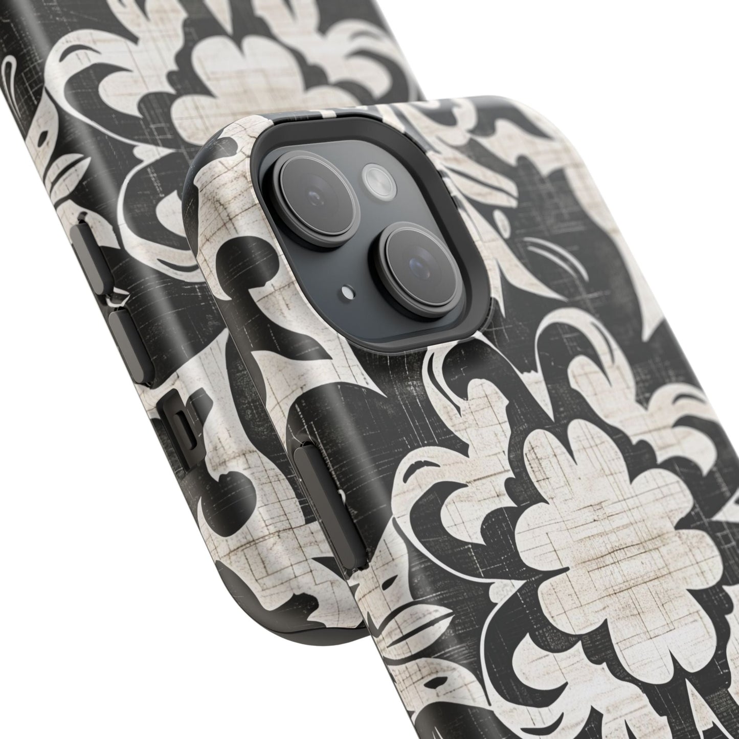 Damask Black & White Magnetic Impact Phone Case - DIGITAL X