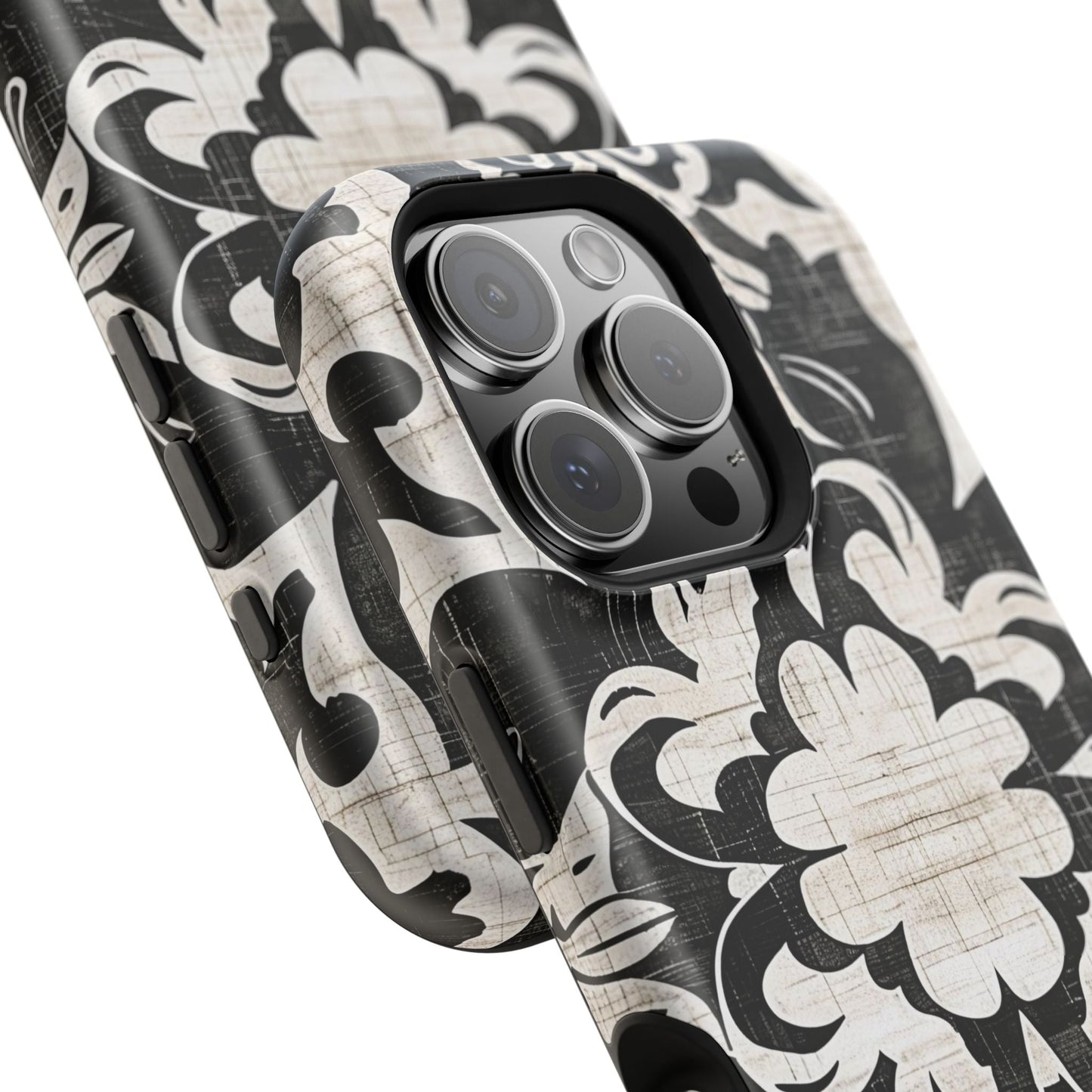 Damask Black & White Magnetic Impact Phone Case - DIGITAL X