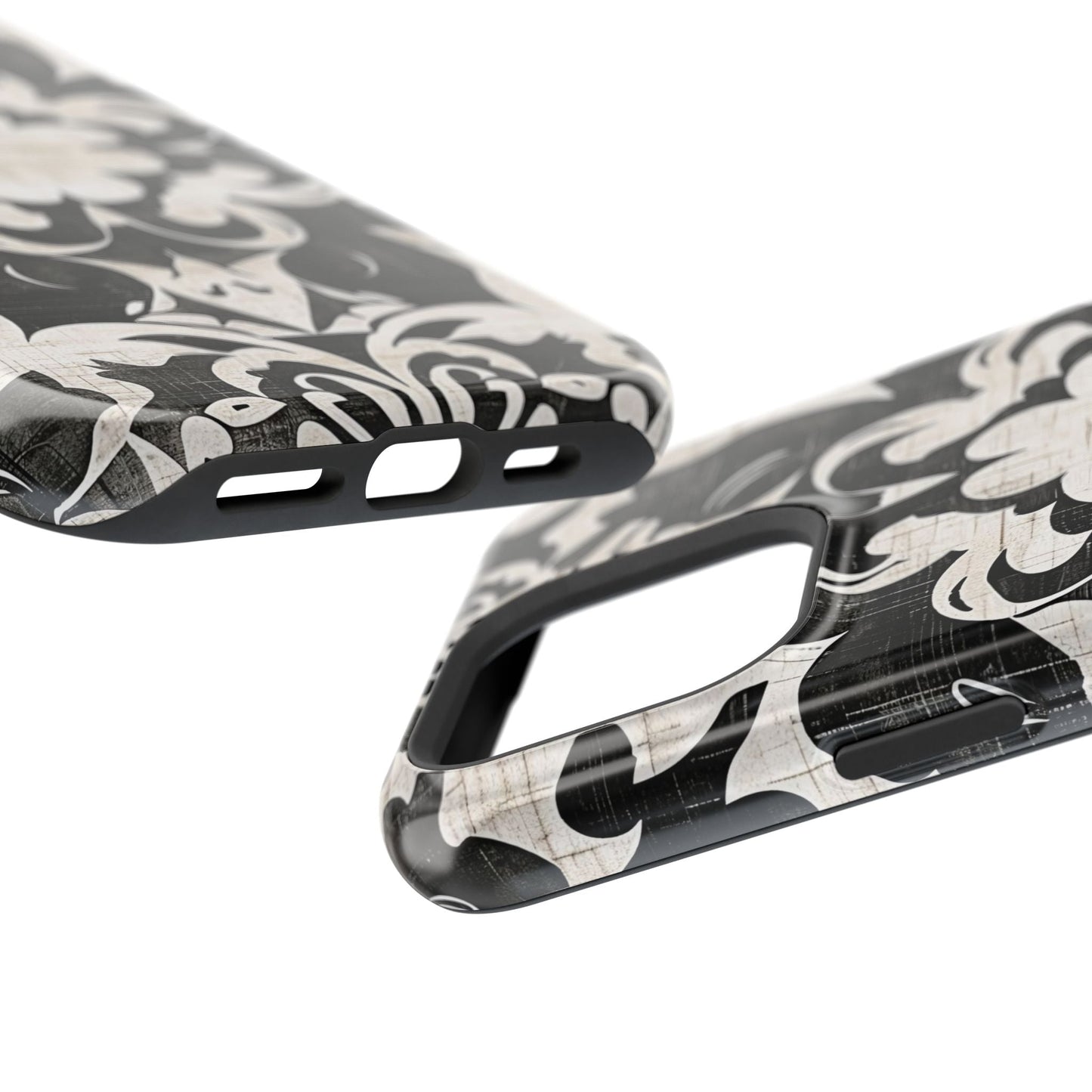 Damask Black & White Magnetic Impact Phone Case - DIGITAL X