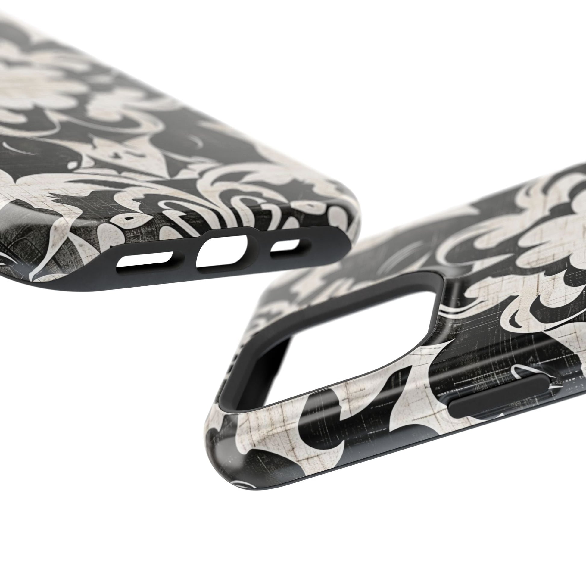 Damask Black & White Magnetic Impact Phone Case - DIGITAL X