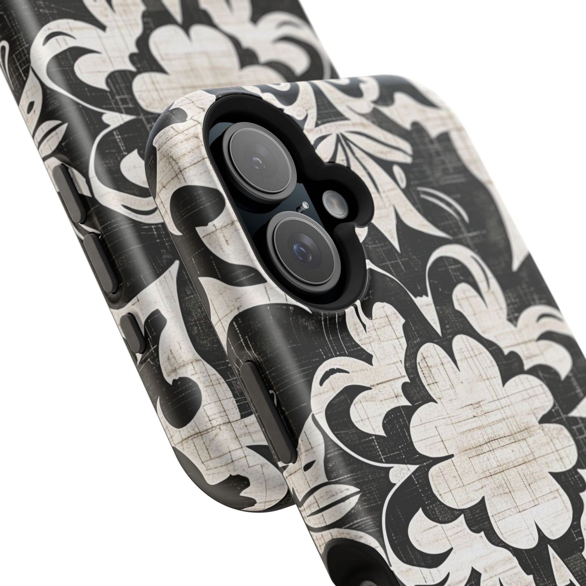 Damask Black & White Magnetic Impact Phone Case - DIGITAL X