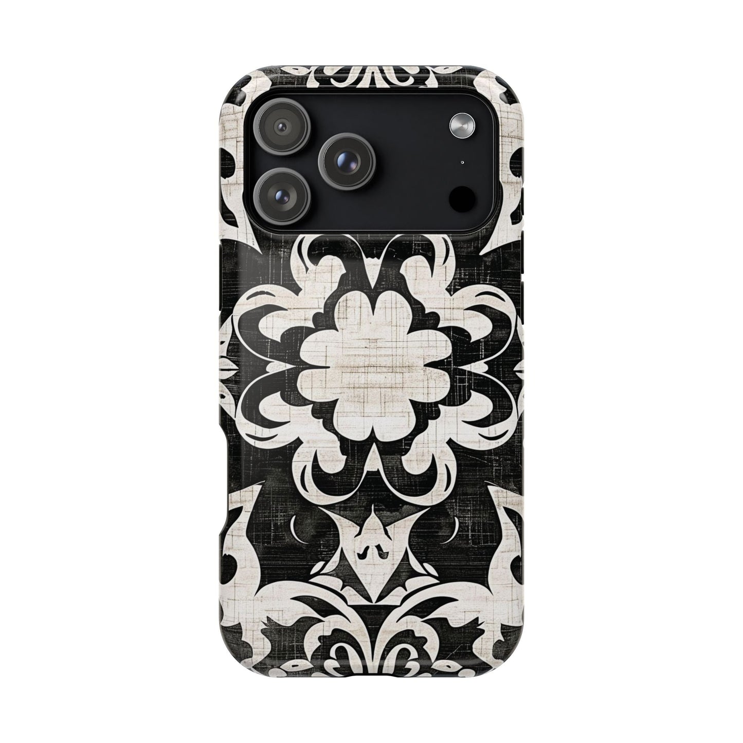 Damask Black & White Magnetic Impact Phone Case - DIGITAL X