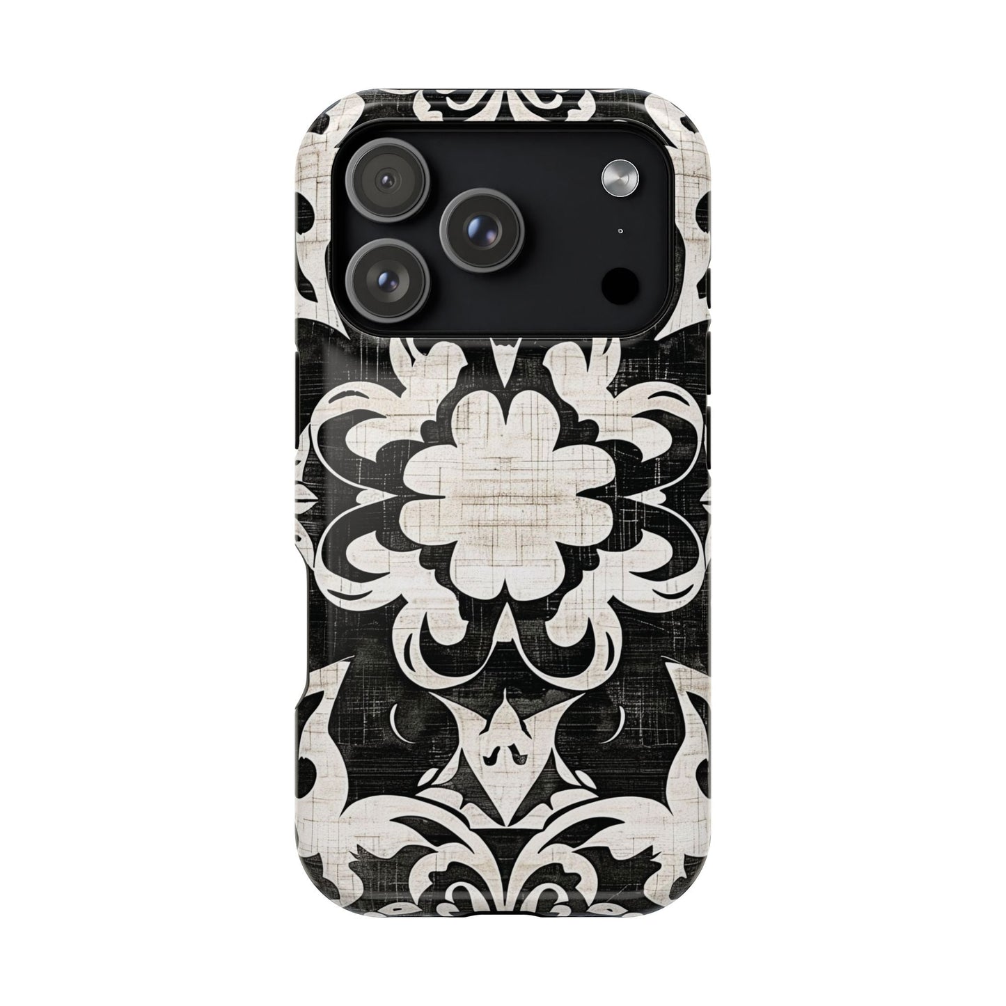 Damask Black & White Magnetic Impact Phone Case - DIGITAL X