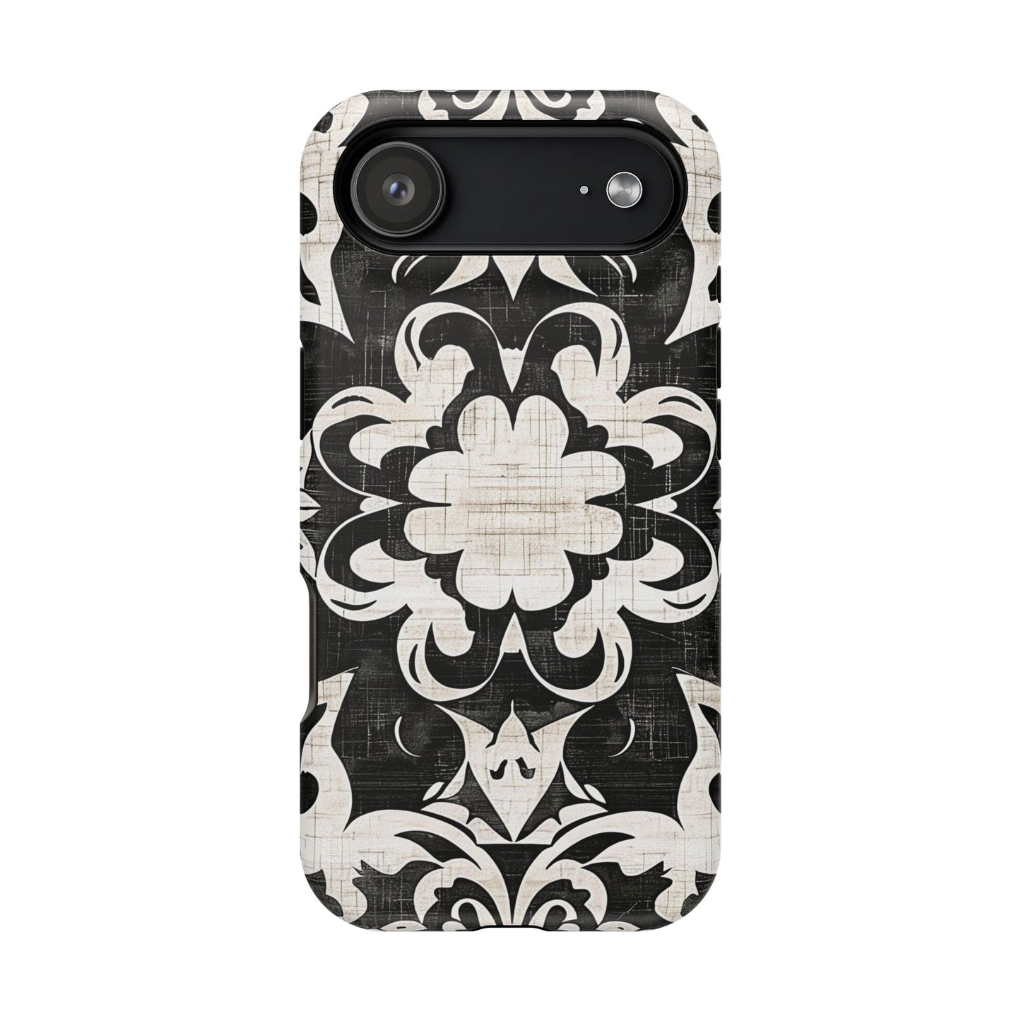 Damask Black & White Magnetic Impact Phone Case - DIGITAL X