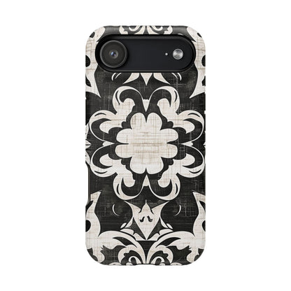 Damask Black & White Magnetic Impact Phone Case - DIGITAL X