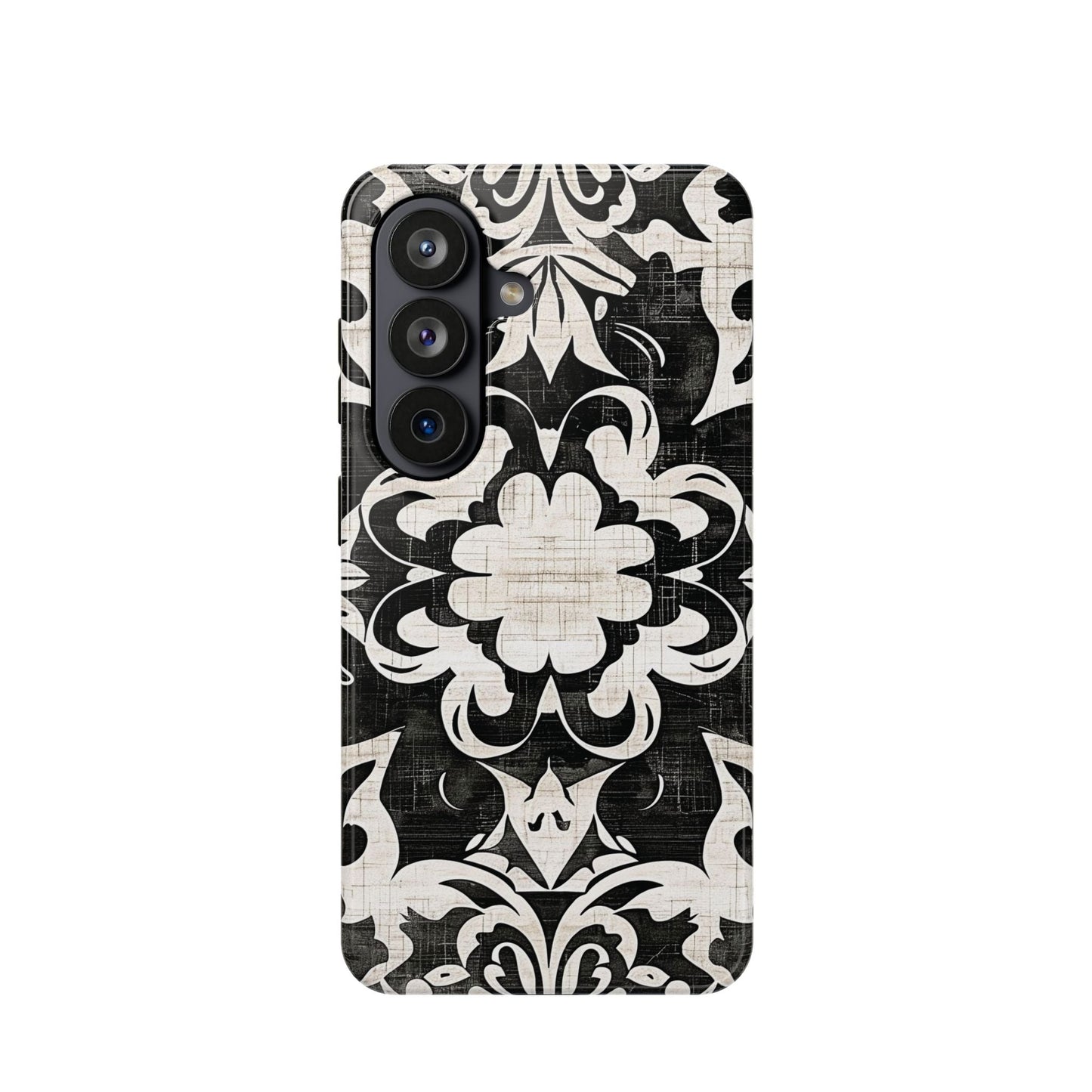 Damask Black & White Magnetic Impact Phone Case - DIGITAL X