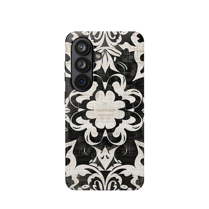 Damask Black & White Magnetic Impact Phone Case - DIGITAL X