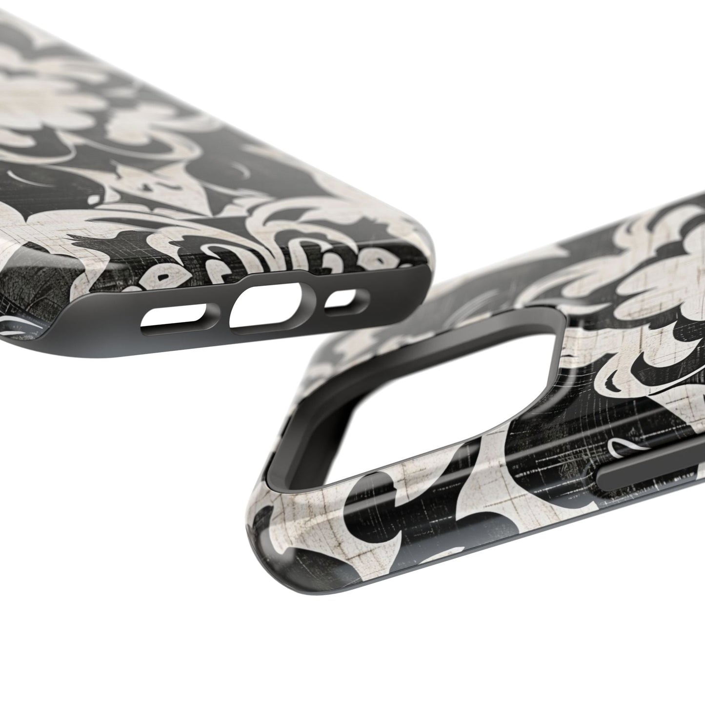 Damask Black & White Magnetic Impact Phone Case - DIGITAL X