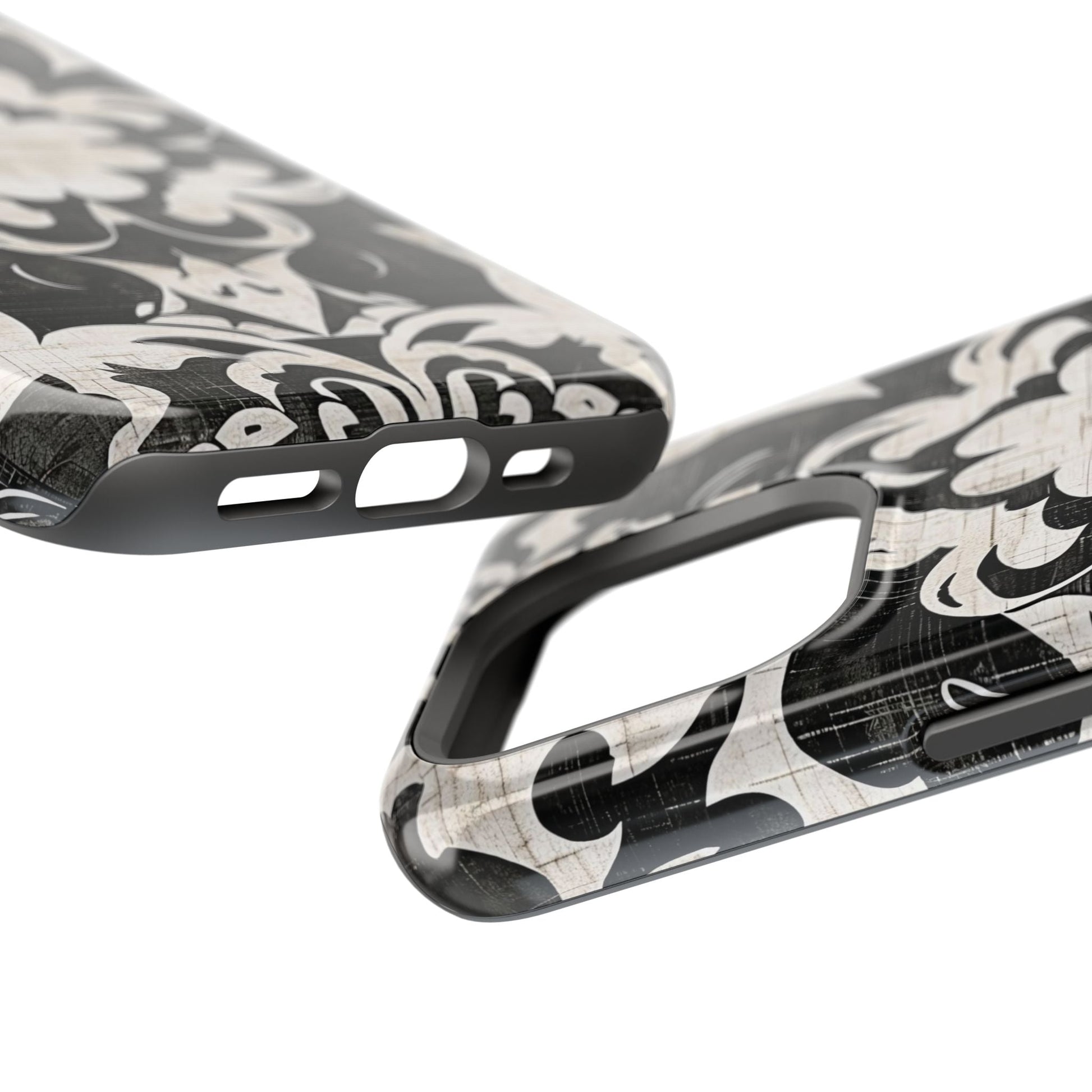 Damask Black & White Magnetic Impact Phone Case - DIGITAL X