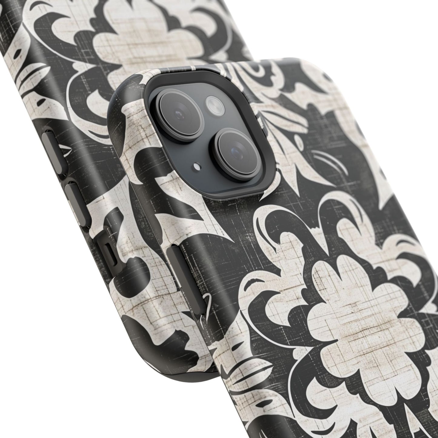 Damask Black & White Magnetic Impact Phone Case - DIGITAL X