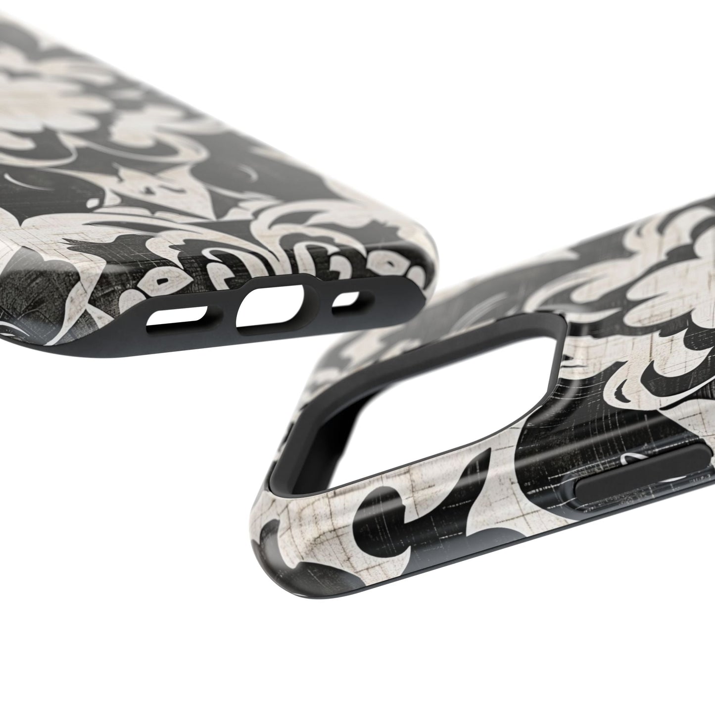 Damask Black & White Magnetic Impact Phone Case - DIGITAL X
