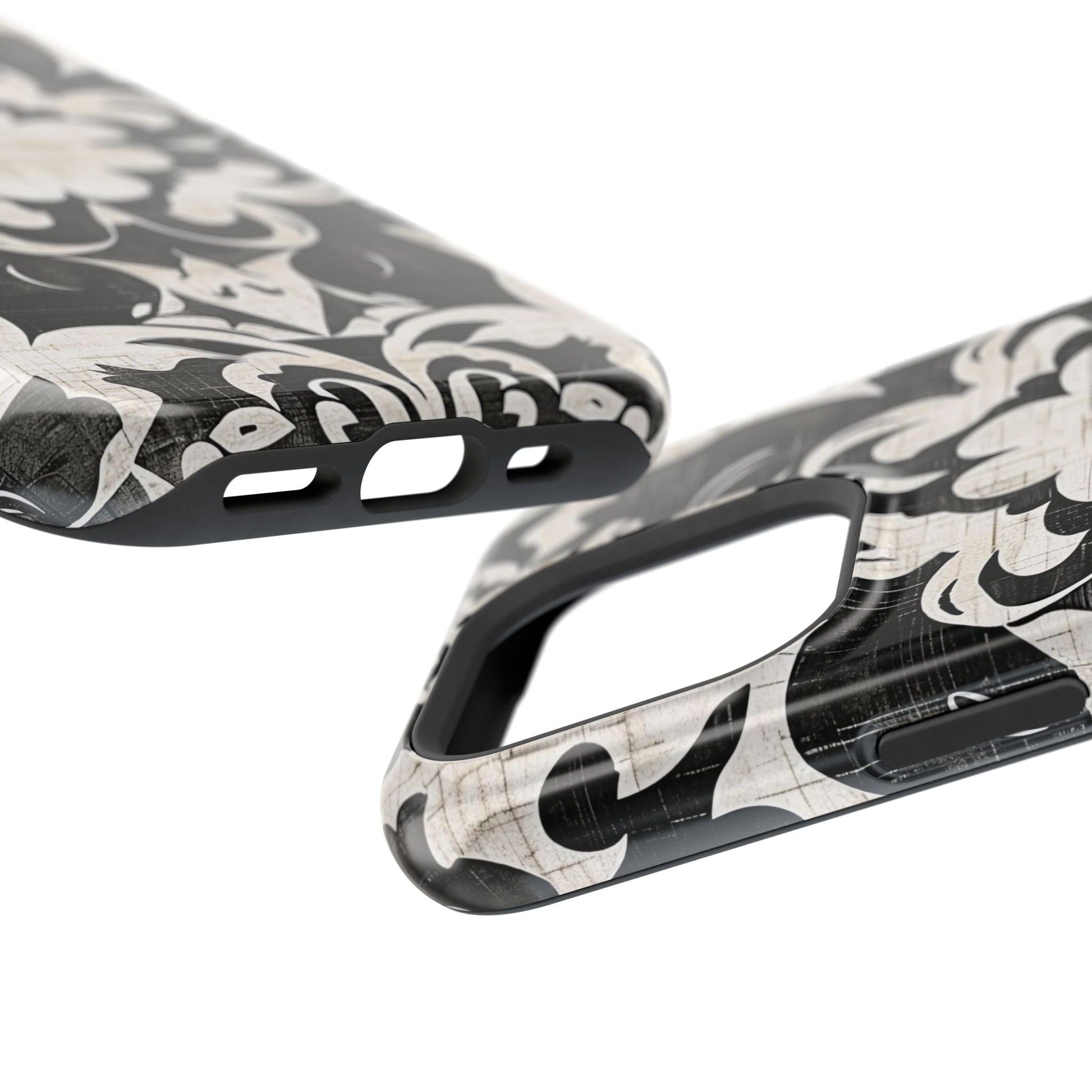 Damask Black & White Magnetic Impact Phone Case - DIGITAL X