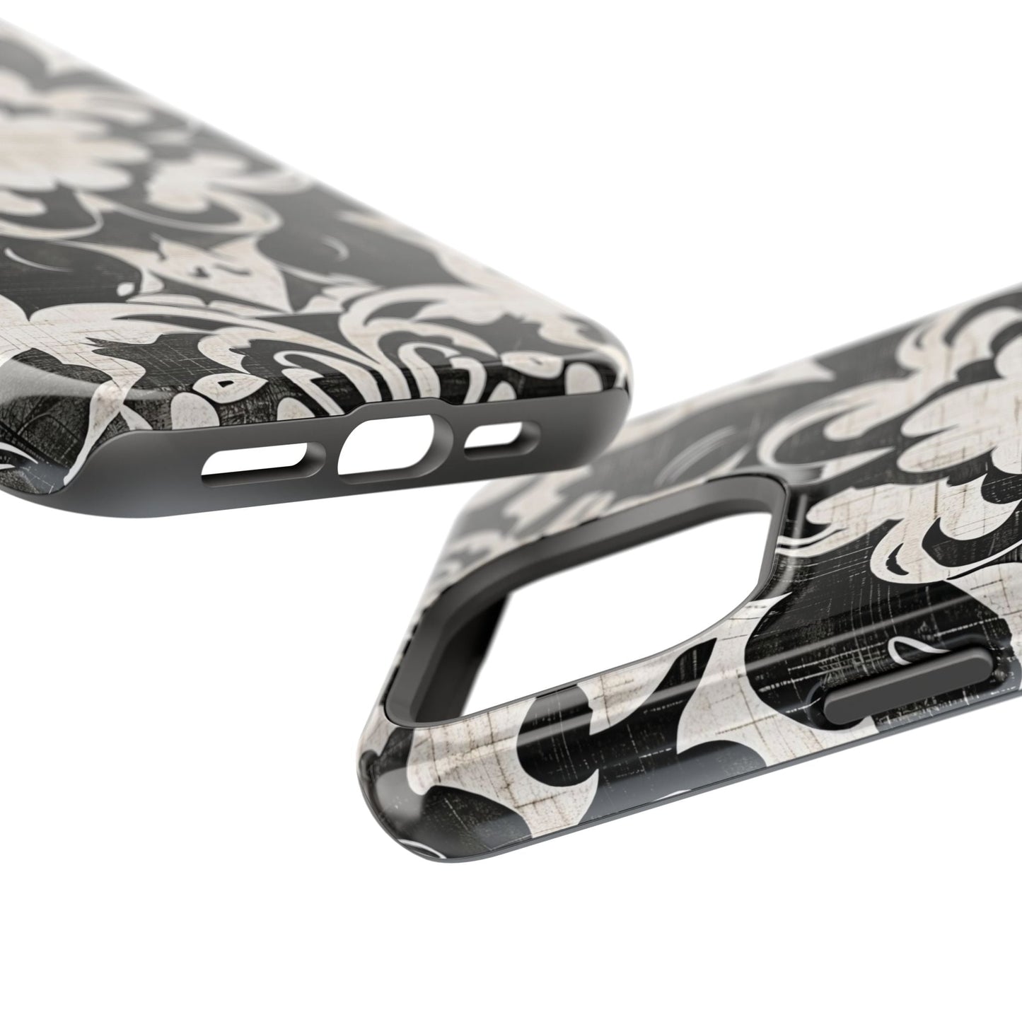 Damask Black & White Magnetic Impact Phone Case - DIGITAL X