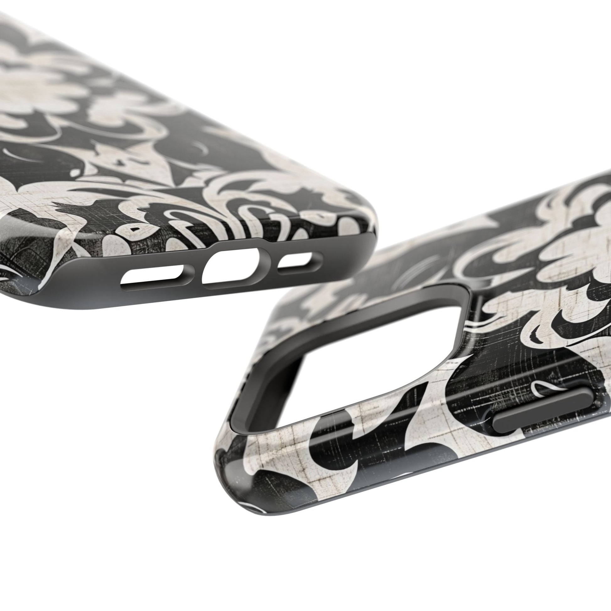 Damask Black & White Magnetic Impact Phone Case - DIGITAL X