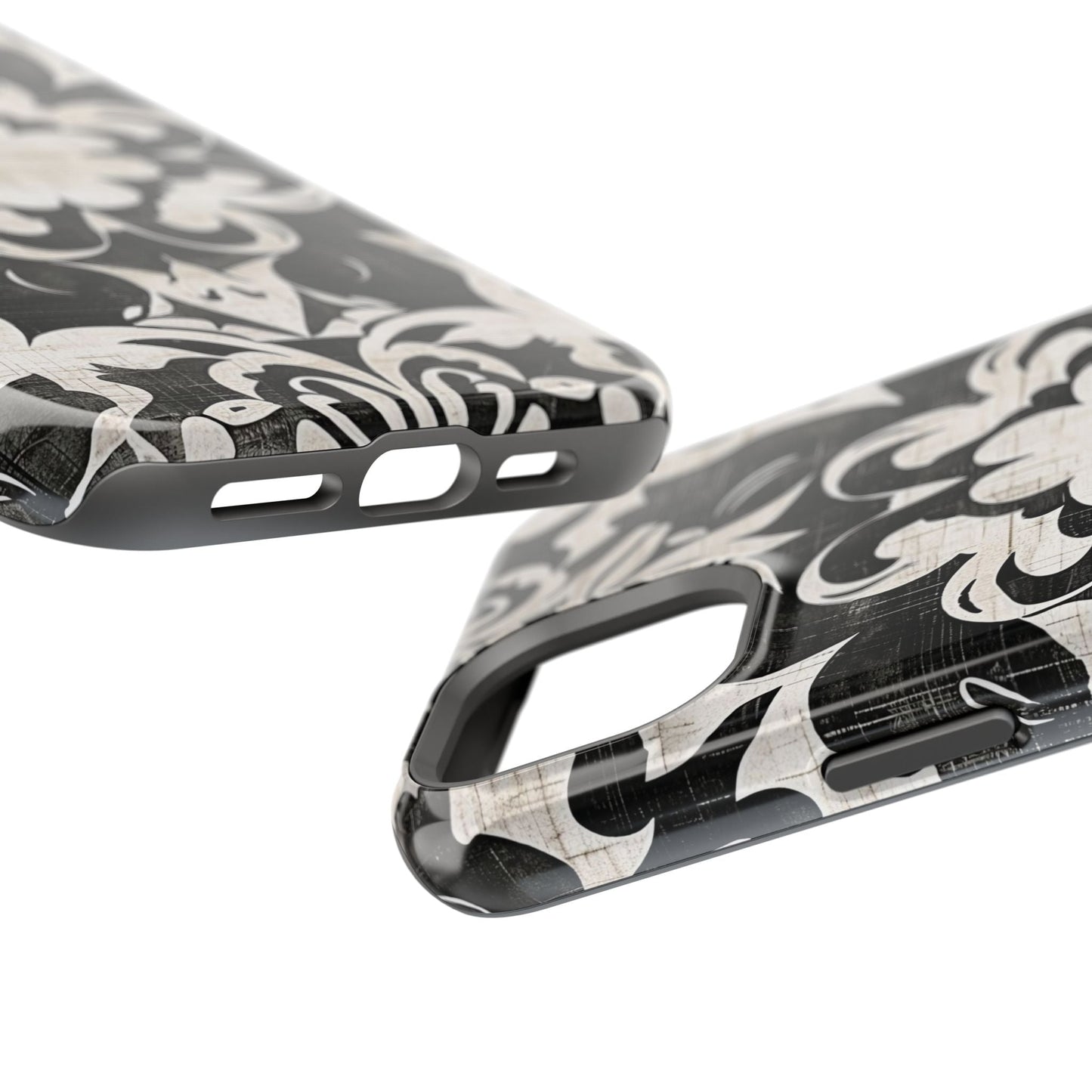 Damask Black & White Magnetic Impact Phone Case - DIGITAL X