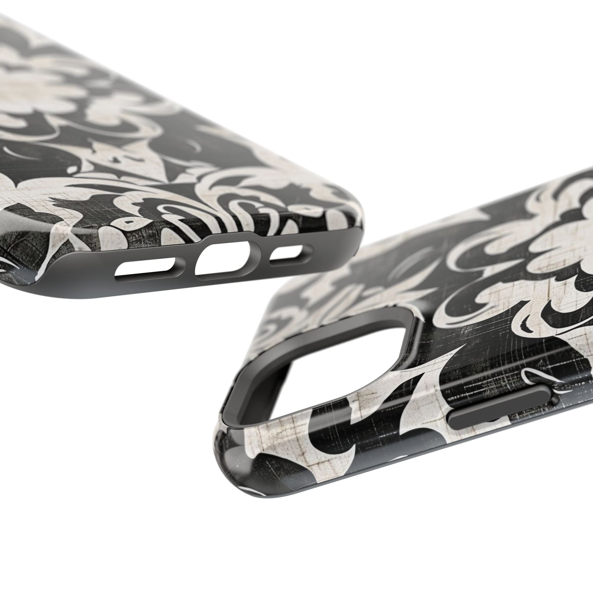 Damask Black & White Magnetic Impact Phone Case - DIGITAL X