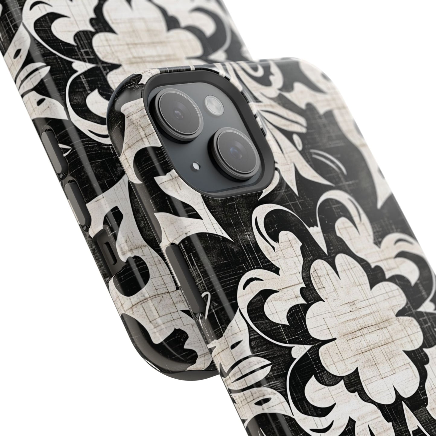 Damask Black & White Magnetic Impact Phone Case - DIGITAL X