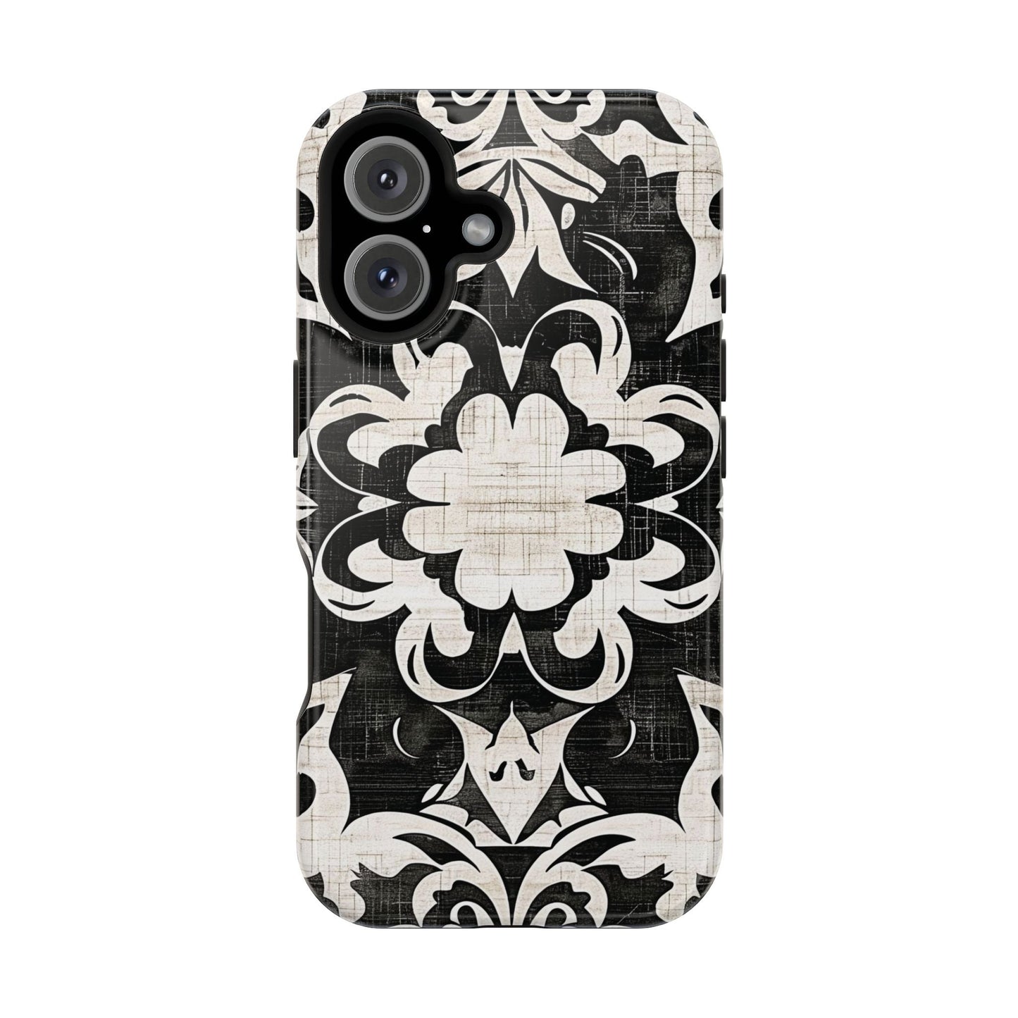 Damask Black & White Magnetic Impact Phone Case - DIGITAL X