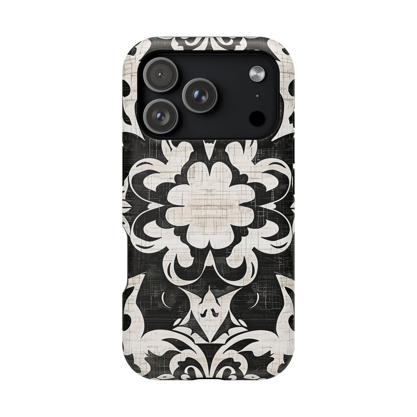 Damask Black & White Magnetic Impact Phone Case - DIGITAL X